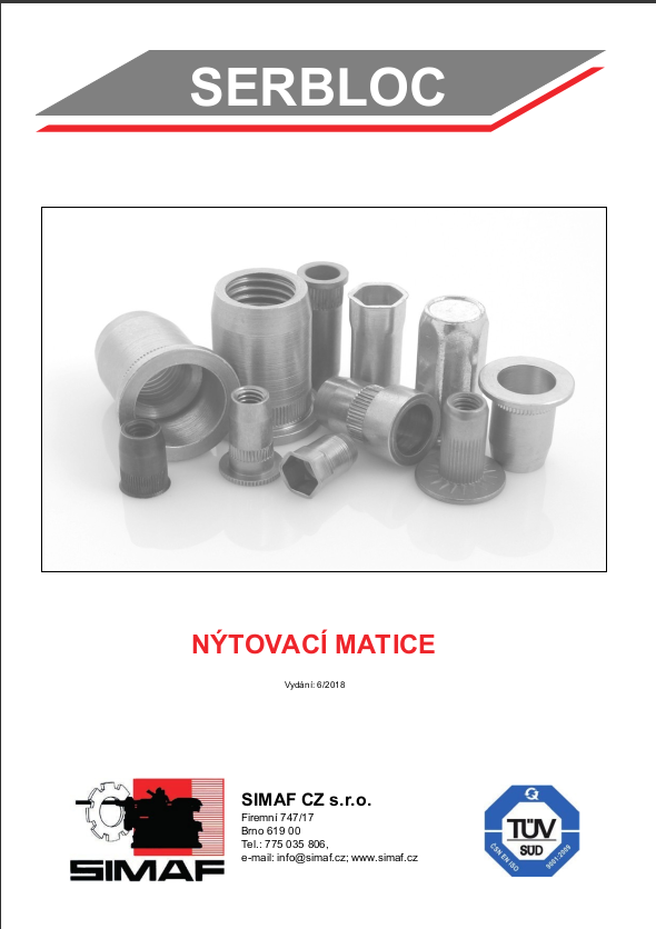 Katalog nýtovacích matic tvářených