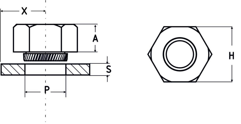 Základní rozměry lisovací matice a otvoru